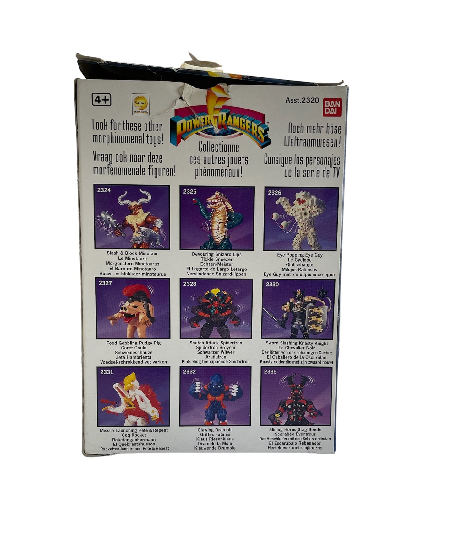 Vintage Bandai 1993 Mighty Morphin Power Rangers Evil Space Aliens - Sword Slashing Knasty Knight Action Figure - Fantastic Condition Very Rare Item In The Original Box