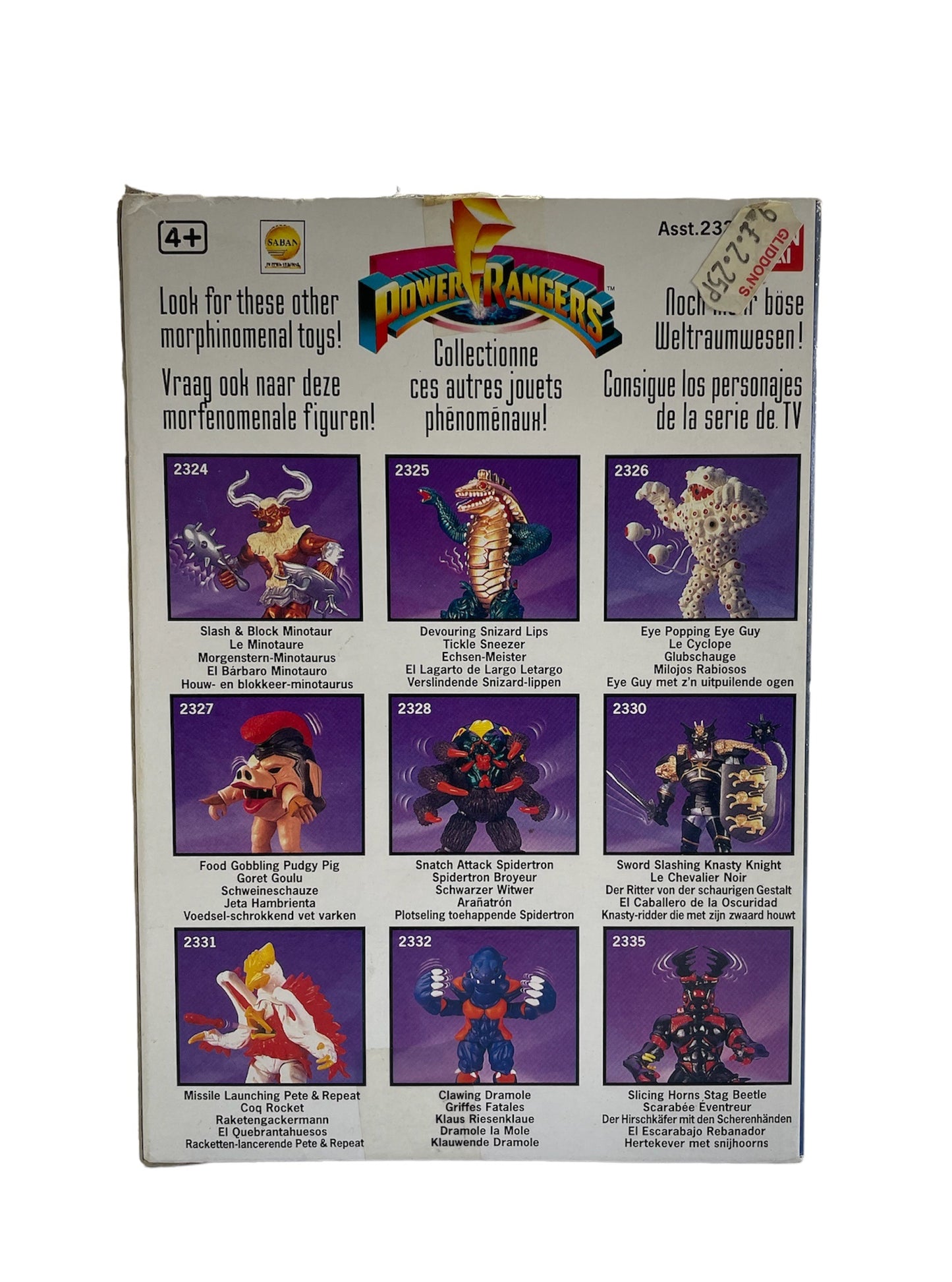 Bandai 1993 First Release Mighty Morphin Power Rangers Evil Space Aliens - Eye Popping Eye Guy Action Figure
