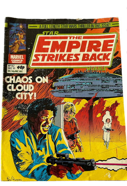 Vintage Star The Empire Strikes Back Wars Comic - Chaos On Cloud City - Issue Number 152 December 81 - Good Condition