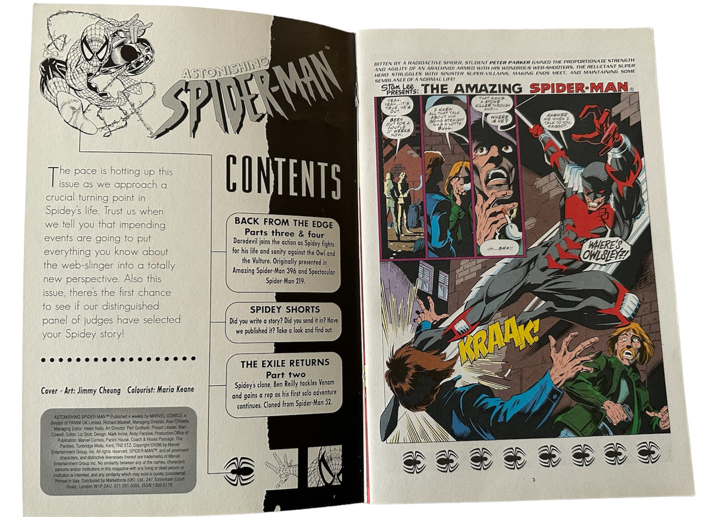 1996 Marvels Astonishing Spiderman Monthly Comic Number 8 - Collectors Edition - 29th May 1996