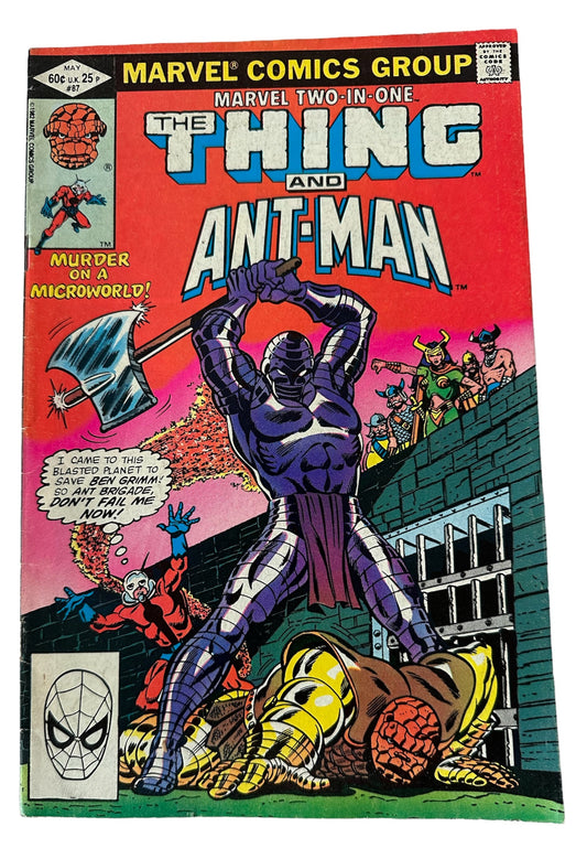 Vintage 1982 Marvel Two In One - The Thing And Ant Man Comic Issue Number 87 - Murder On A Micro World - Fantastic Condition Vintage Comic.