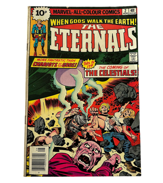 Vintage 1976 Marvels - The Eternals Comic Issue Number 2 - When Gods Walk The Earth - The Coming Of The Celestials - Fantastic Condition Vintage Comic
