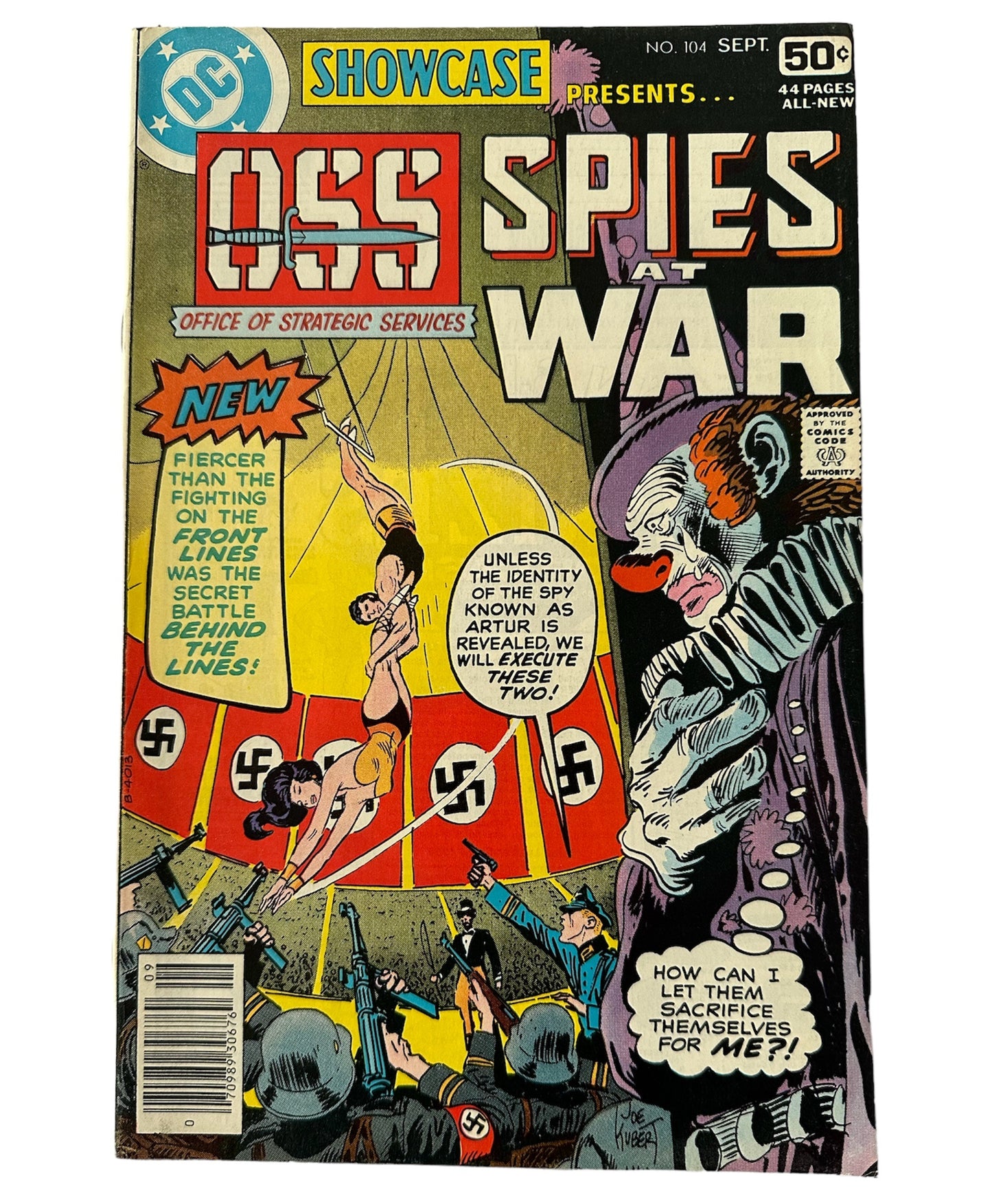 Vintage 1978 DC - Showcase Presents Comic Issue Number 104 - OSS Spies AT War - Former Shop Stock