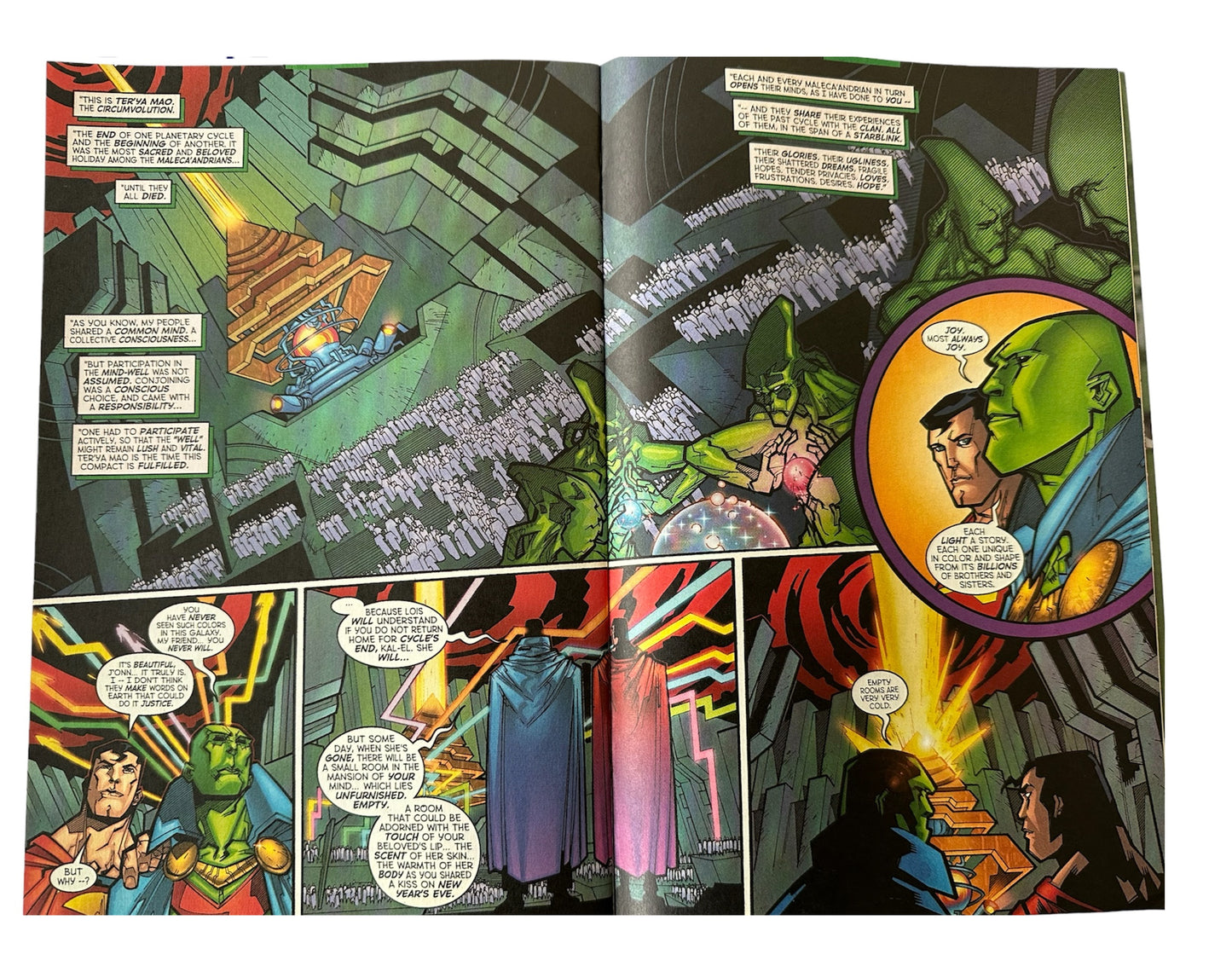 Vintage 2001 DC Martian Manhunter And Super Man In Action Comics - Scorch Returns - Comic Issue Number 774 - Featuring The Man Of Steel, Martian Manhunter And Scorch In - Fireside Chat - Former Shop Stock