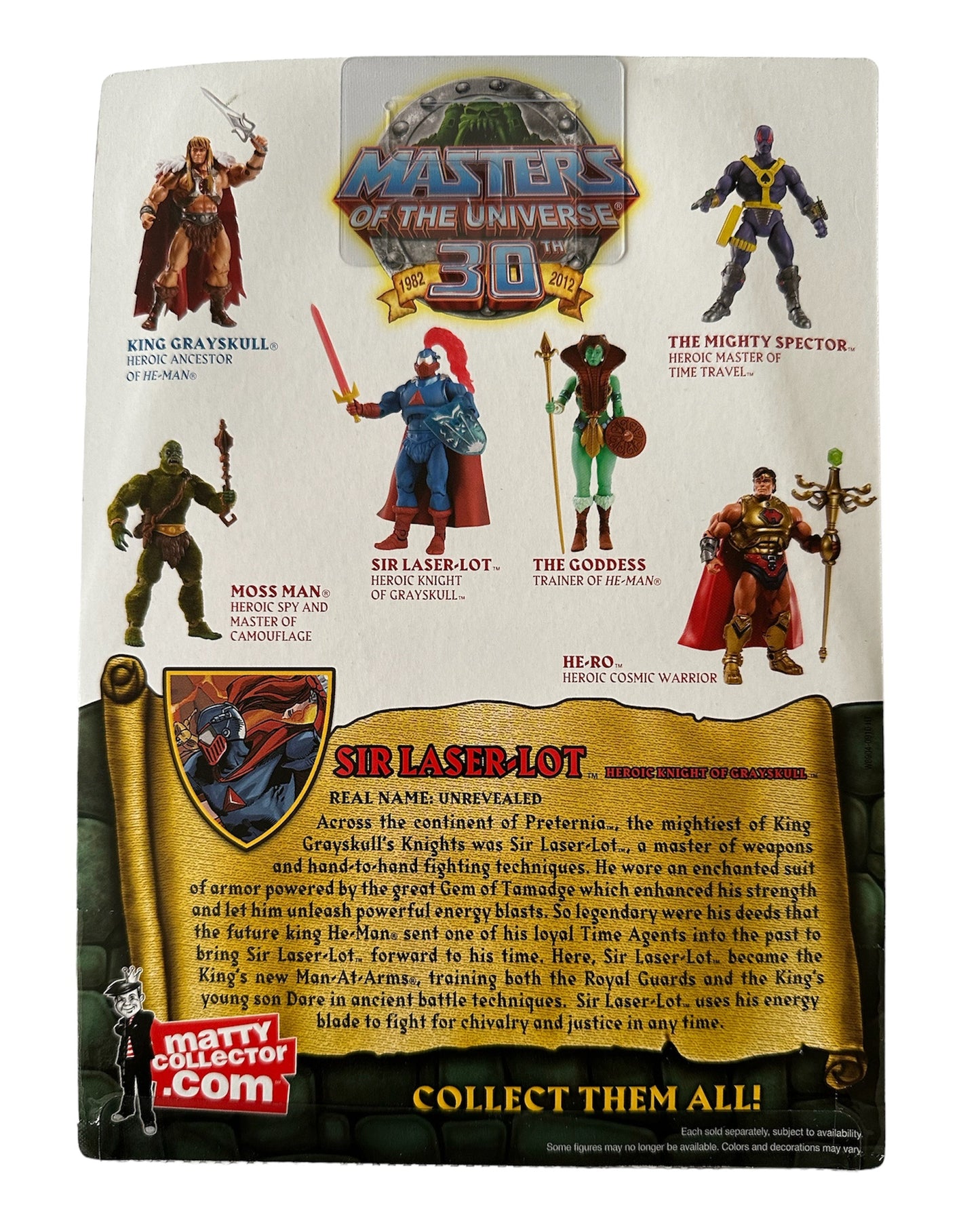 Vintage 2012 Masters MOTU Of The Universe Classics - The Powers Of Greyskull - Sir Laser-Lot - Heroic Knight Of Greyskull Action Figure