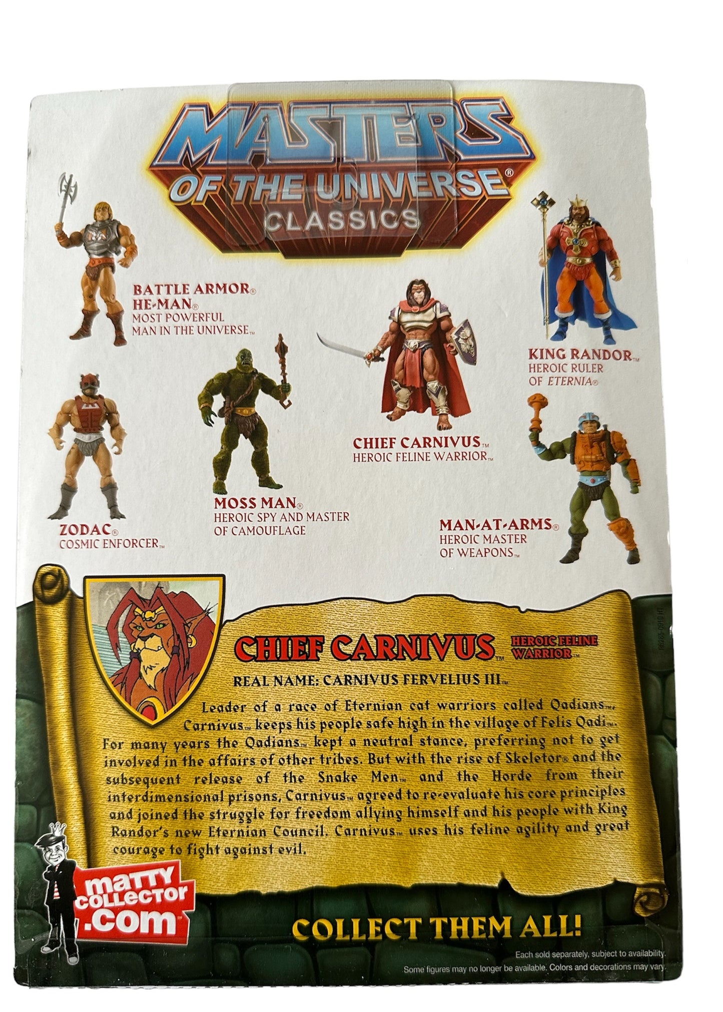 2010 Masters MOTU Of The Universe Classics - Chief Carnivus - Heroic Feline Warrior -Leader Of The Cat Warriors Qadians Action Figure