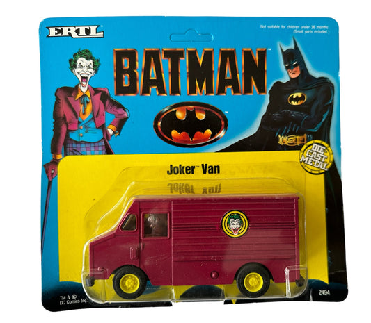 Vintage ERTL 1989 Batman The Joker Van 1/43 Scale Die-Cast Metal 4 1/2 Inch Replica Model Vehicle - Brand New Factory Sealed Shop Stock Room Find