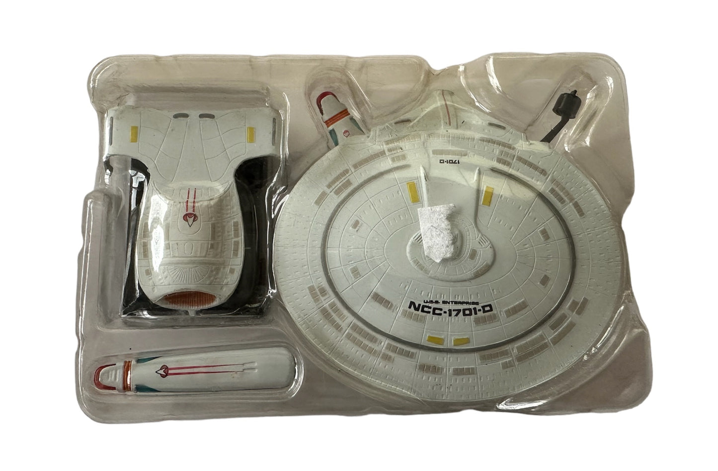 Vintage Star Trek F-Toys 2008 1/5000 Scale Starships Series 1- The USS Enterprise NCC-1701D - New In Sealed Plastic Insert