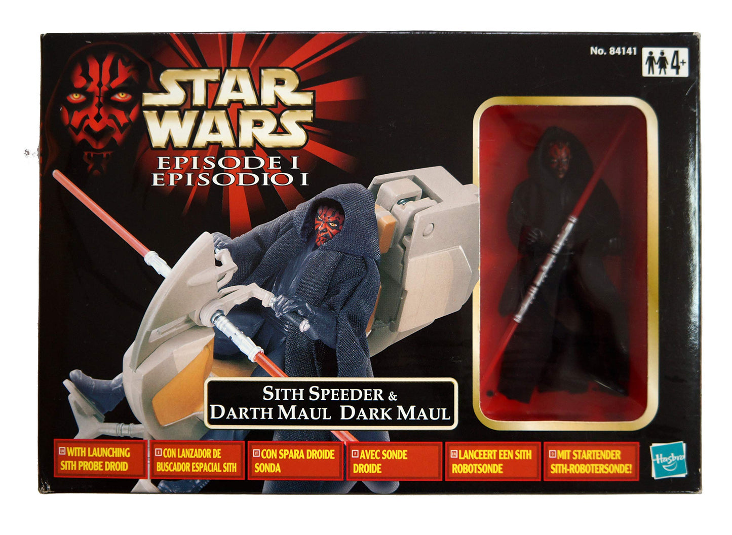 Vintage 1999 Star Wars Episode 1 Sith Speeder And Darth Maul Dark Maul Action Figure - Brand New Factory Sealed Shop Stock Room Find.