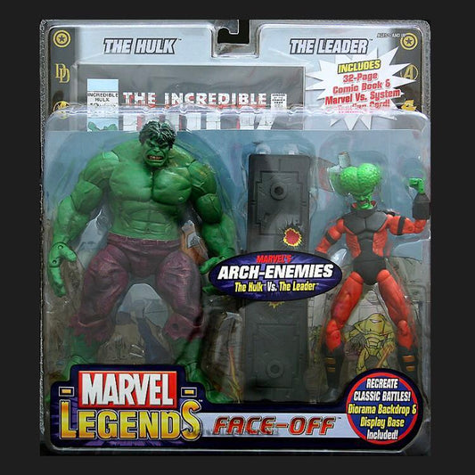 Vintage 2006 Marvel Legends Arch Enemies Face Off Series - The Hulk Vs The Leader Highly Detailed Poseable Action Figure Set 2 Pack