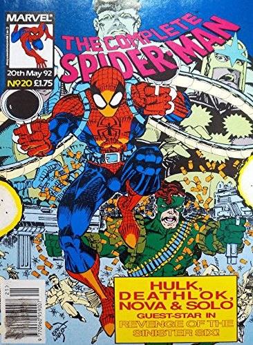 Vintage Marvel Comics The Complete Spider-Man Comic Issue Number No. 20 20th May 1992 Guest Starring The Hulk, Deathlok, Nova & Solo - Shop Stock Room Find [Comic] [Jan 01, 1992] Marvel Comics …