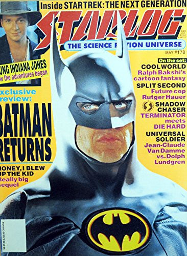 STARLOG MAGAZINE 178 BATMAN RETURNS - INDIANA JONES - SHADOW CHASER - HONEY, I BLEW UP THE KID [Paperback] EDITOR …