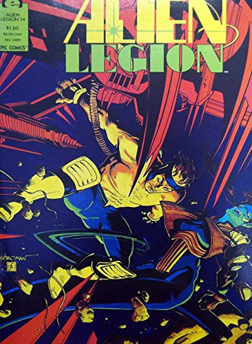 Vintage Epic Comics Alien Legion Comic - Issue Number No. 14 Vol 2 - December 1989 - Man Of War - Shop Stock Room Find [Comic] [Jan 01, 1989] Chuck Dixon; Margaret Clark and Larry Stroman …