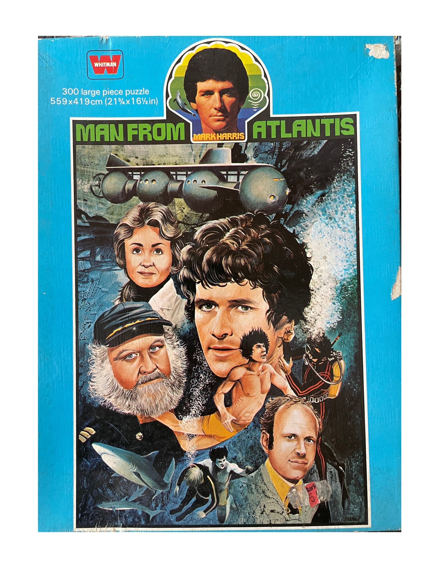 Vintage 1978 Whitman The Man From Atlantis Montage 300 Piece Jigsaw Puzzle - 100% Complete In The Original Box