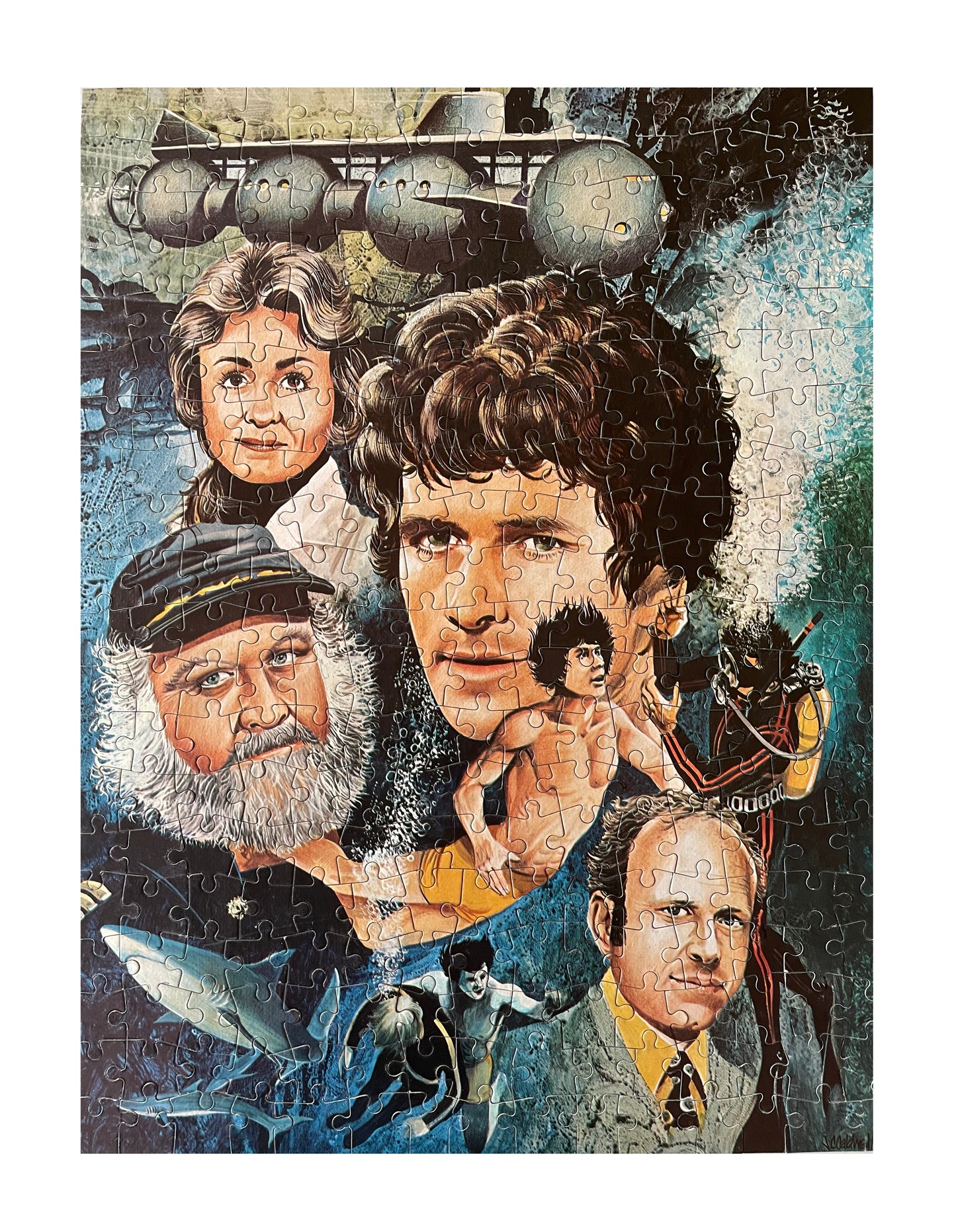 Vintage 1978 Whitman The Man From Atlantis Montage 300 Piece Jigsaw Puzzle - 100% Complete In The Original Box