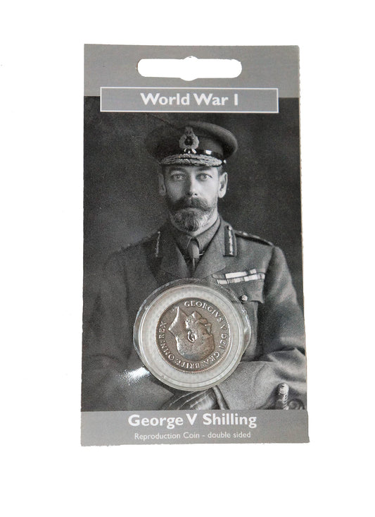 Vintage World War One George V Shilling Double Sided Reproduction Coin - Shop Stock Room Find