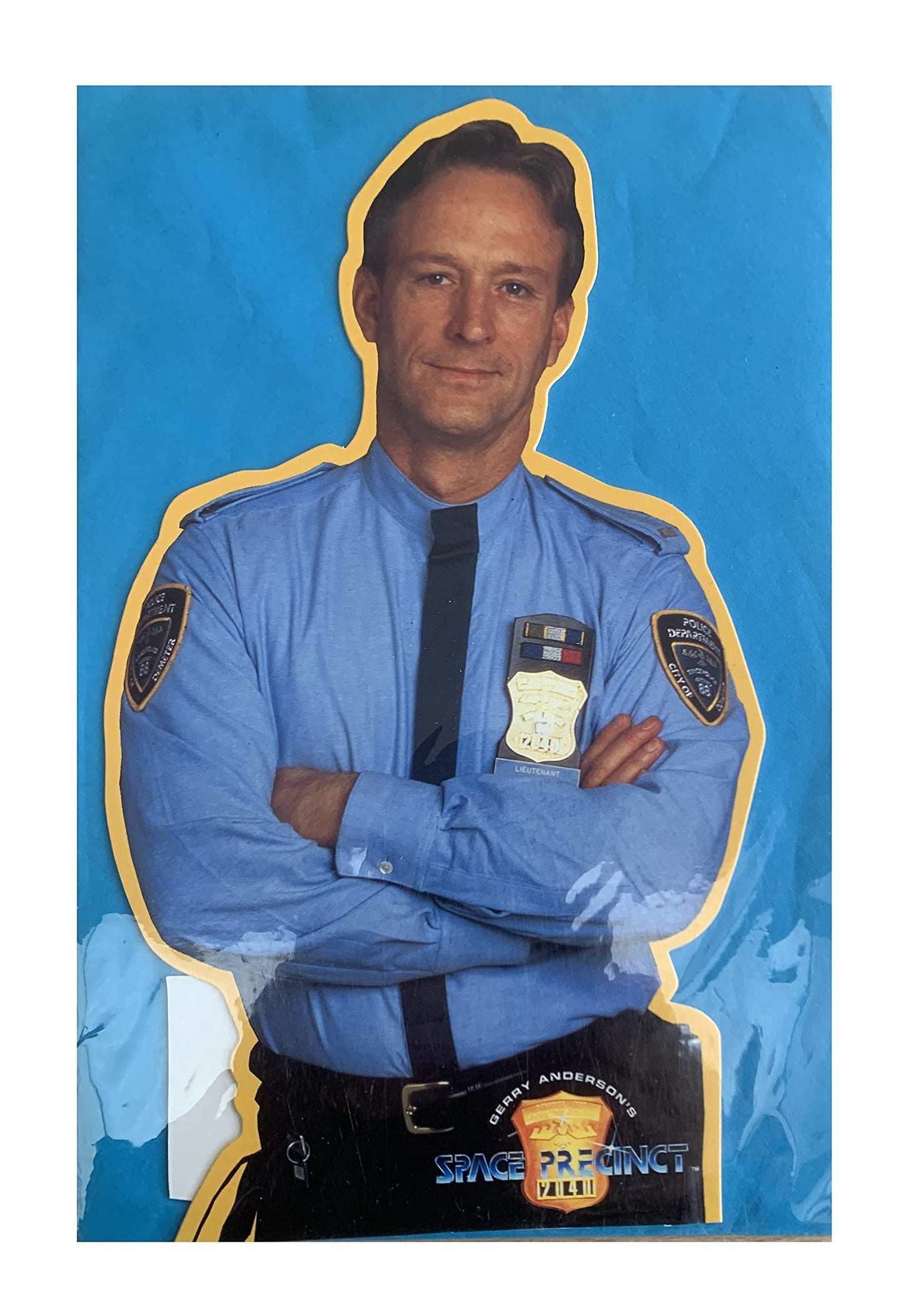 Vintage 1995 Gerry Andersons Space Precinct 2040 Lieutenant Brogan Stand Up Birthday Card And Envelope - Shop Stock Room Find - Sealed In Packet