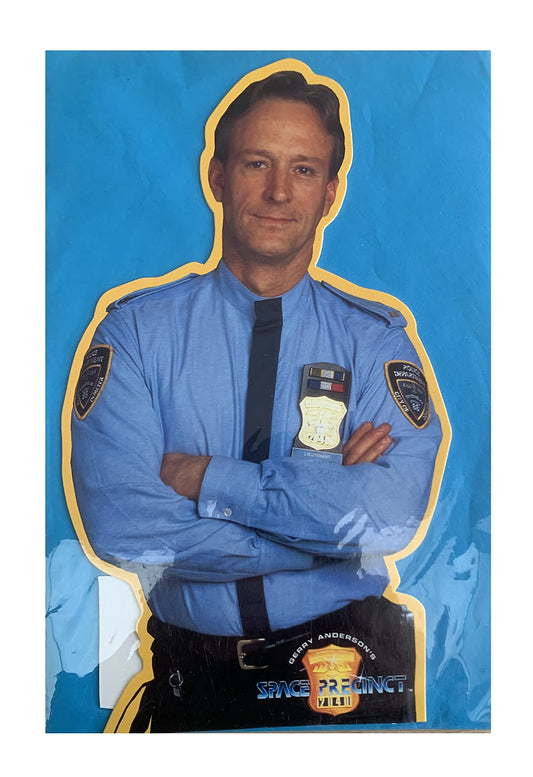 Vintage 1995 Gerry Andersons Space Precinct 2040 Lieutenant Brogan Stand Up Birthday Card And Envelope - Shop Stock Room Find - Sealed In Packet