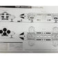 Vintage Gerry Andersons Space 1999 Set Of 4 Eagle Transporter Blueprints 25 Inches by 16 inches Black & White Poster Size Print On Card