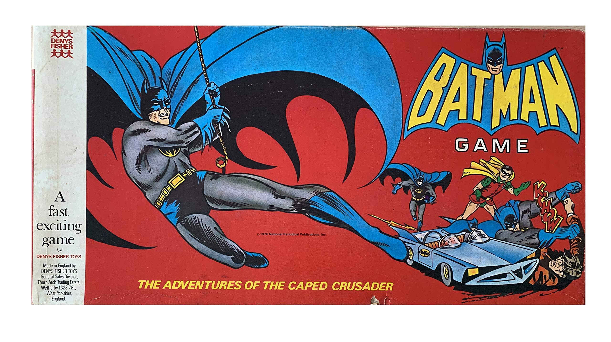 Vintage 1976 Batman The Board Game - Action Packed Adventures Of