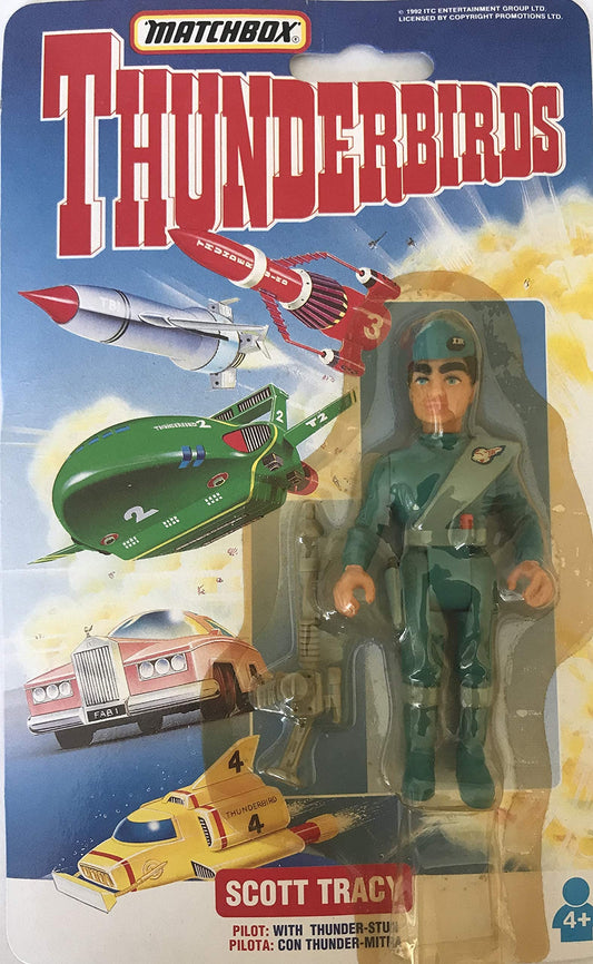 Vintage 1992 Gerry Andersons Thunderbirds Matchbox Scott Tracy Action Figure - Brand New Factory Sealed Shop Stock Room Find