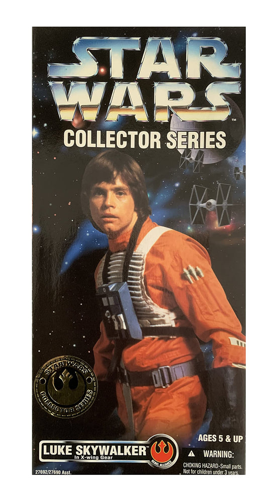 Vintage 1996 Star Wars Collector Series Luke Skywalker In X-Wing Gear 12 Inch Fully Poseable Action Figure, Authentically Styled Outfit and Accessories - Brand New Shop Stock Room Find