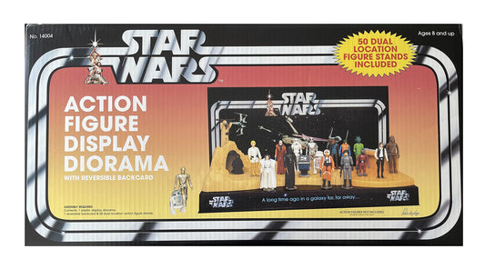 Vintage 2005 Star Wars Action Figure Display Diorama With 50 Dual Location Figure Stands Included - Brand New Factory Sealed Shop Stock Room Find.