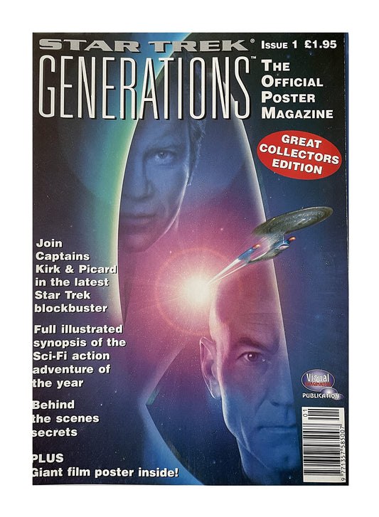 Vintage 1995 Star Trek Generations The Official Poster Magazine First Issue - Great Collectors Edition - Brand New Shop Stock Room Find