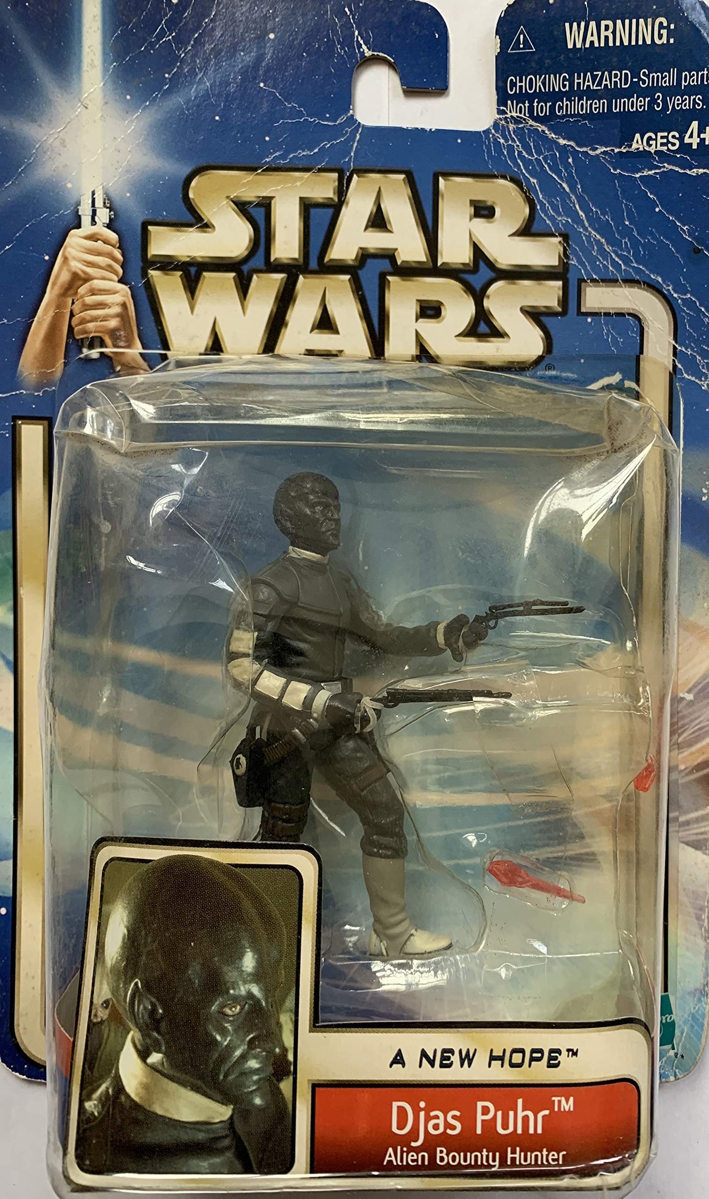 Vintage 2002 Star Wars A New Hope Collection 2 - Djas Puhr Alien Bounty Hunter Action Figure - Brand New Factory Sealed Shop Stock Room Find