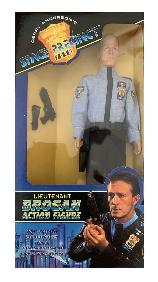 Vintage 1994 Gerry Andersons Space Precinct 2040 12 Inch Lieutenant Brogan Action Figure - Brand New Factory Sealed Shop Stock Room Find