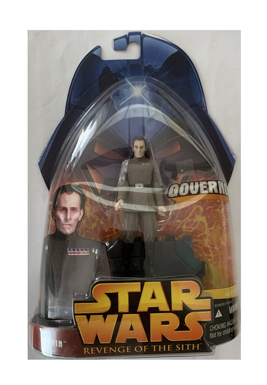 Vintage 2005 Star Wars Revenge Of The Sith Governor Tarkin Action Figure - Brand New Factory Sealed Shop Stock Room Find