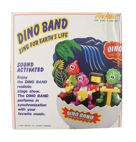Vintage 1993 Dino Band Sing For Earths Life - Sound Activated Novelty Stage Show Toy - Complete In The Original Box - Shop Stock Room Find