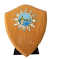 Vintage 1970's Fishing Champion Winners Trophy Wooden Keep Sake Shield