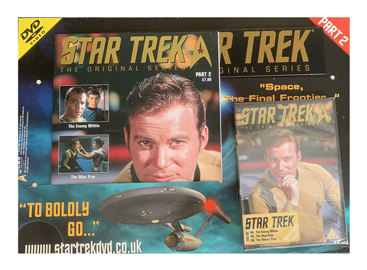 Vintage 2007 Star Trek The Original Series The Definitive DVD And Magazine Collection Issue 2 - TOS02 - The Enemy Within, The Man Trap And The Naked Time - Brand New Shop Stock Room Find