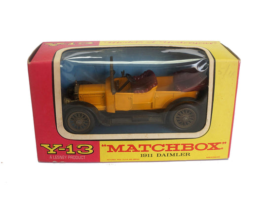 Vintage 1969 Matchbox Models Of Yesteryear 1-45 Scale Diecast Replica Y-13 1911 Daimler Car In The Original Box Brand New Shop Stock Room Find