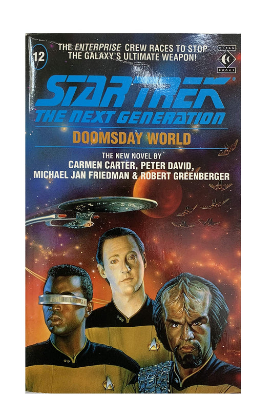 Vintage 1990 Star Trek The Next Generation Doomsday World Titan Paperback Book - Shop Stock Room Find.