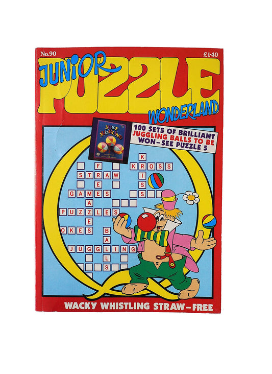 Vintage 1993 Junior Puzzle Wonderland - Fun And Activity Book - Very Good Condition