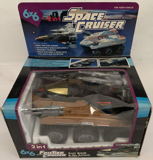 Vintage 1980s 2 In 1 Friction Drive Gold Space Cruiser Explorer II SP 700 - The Guardian Of The Galaxy - Pull Back & Go Action - - Shop Stock Room Find