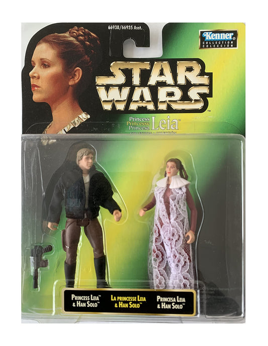 Vintage Kenner 1997 Star Wars Princess Leia Collection - Princess Leia And Han Solo Action Figure Set - Brand New Factory Sealed Shop Stock Room Find