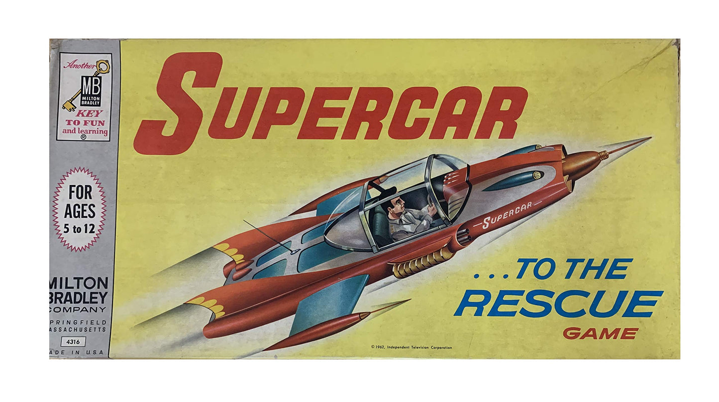 Vintage 1962 Gerry Andersons Super Car To The Rescue Board Game With Mike Mercury In The Original Box