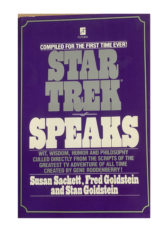 Vintage 1979 Star Trek Speaks - Large Paperback Book by Susan Sackett, Fred Goldstein and Stan Goldstein
