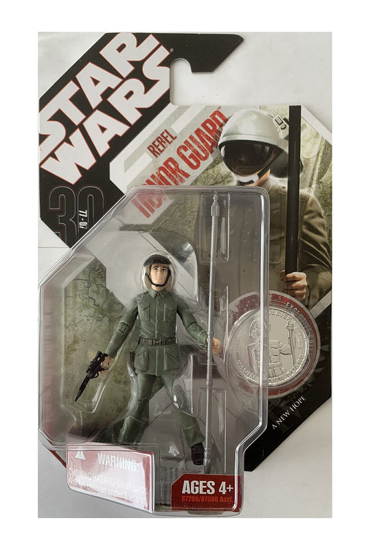 Vintage 2007 Star Wars Saga 30th Anniversary A New Hope Rebel Honor Guard Action Figure With Exclusive Collector Coin - Brand New Factory Sealed Shop Stock Room Find