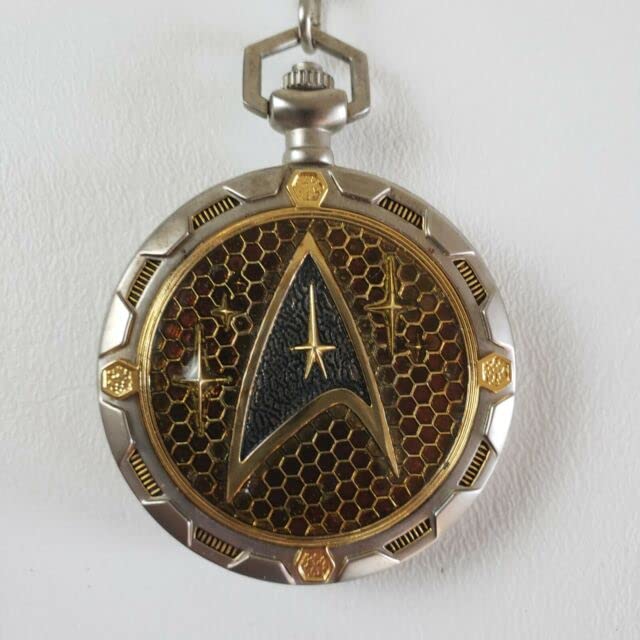 Vintage 2000 - Star Trek The Original Series USS Enterprise Official Collectors Pocket Watch - Shop Stock Room Find