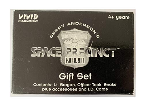 Vintage 1995 Gerry Andersons Space Precinct 2040 Action Figure Gift Set - Includes Lt Brogan, Officer Took, Snake Plus Accessories and I.D. Cards - Shop Stock Room Find.