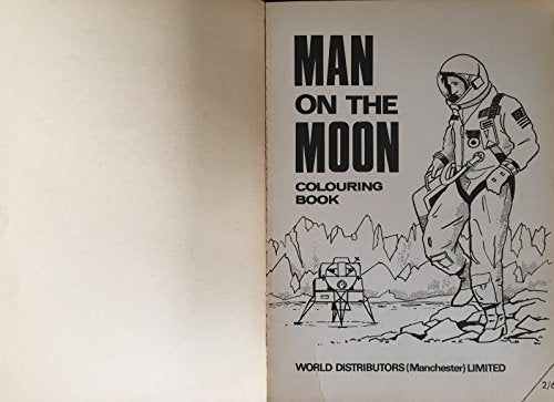 Vintage 1969 Man On The Moon Colouring Book Large Paperback World Distributers