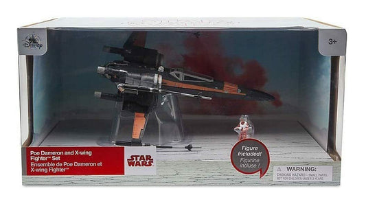 Star Wars The Last Jedi Disney Parks Exclusive Poe Dameron and X-wing Fighter Set - Mint In Sealed Box