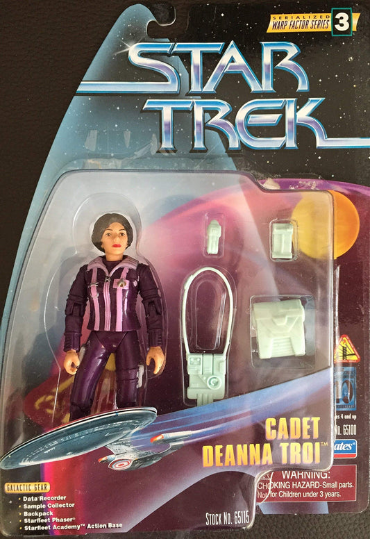 Vintage 1997 Star Trek Warp Factor Series 3 Cadet Deanna Troi Action Figure - Brand New Factory Sealed Shop Stock Room Find