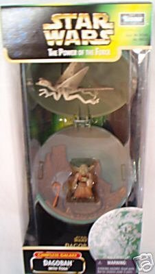 Vintage 1998 Star Wars The Power Of The Force - Complete Galaxy- Planet Dagobah With Yoda Action Figure