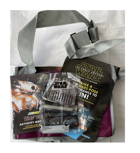 Star Wars The Force Awakens Subway Kids Pack - Includes Sandwich Tote Bag, Lightsaber Glow Stick, Activity Book & Competition Entry