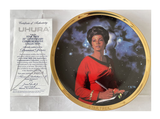 Vintage 1991 Star Trek The Original Series Uhura 25th Anniversary Commemorative Plate - Shop Stock Room Find